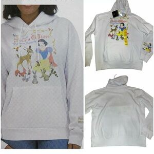 NWT Disney Snow White Hoodie Ladies Small. Front pocket. Gold embroidery